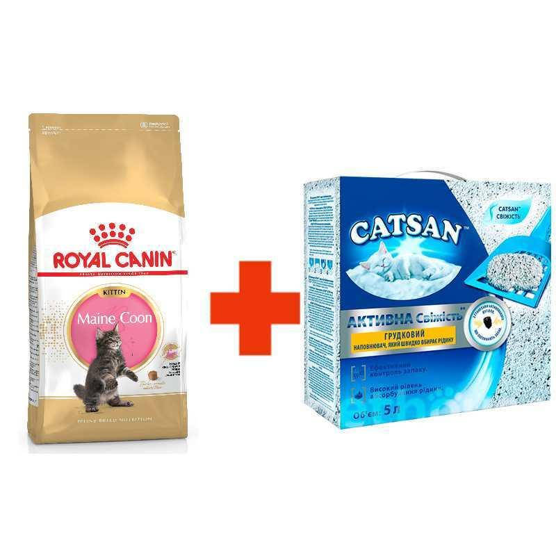 Royal Canin Maine Coon Kitten 4 кг + Catsan - Сухой корм с курицей для котят породы Мейн-Кун
Royal Canin Maine Coon Kitten 4 кг + Catsan - Сухой корм с курицей для котят породы Мейн-Кун