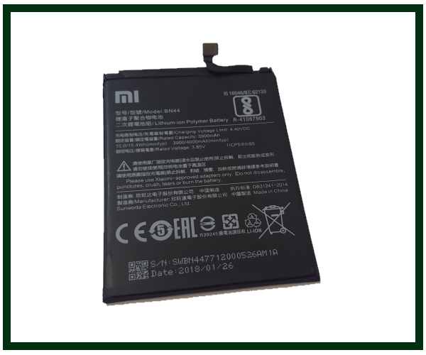 Аккумулятор для Xiaomi (Model: BN44) Redmi 5 Plus, Controller original, поступление 2021 года
Аккумулятор для Xiaomi (Model: BN44) Redmi 5 Plus, Controller original, поступление 2021 года