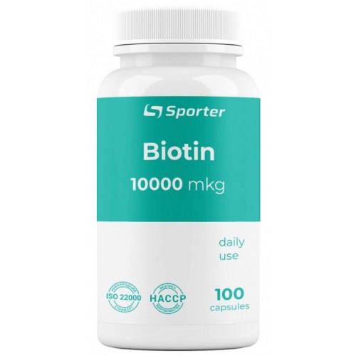 Биотин Sporter Biotin 10000 мкг 100 капс.
Биотин Sporter Biotin 10000 мкг 100 капс.
