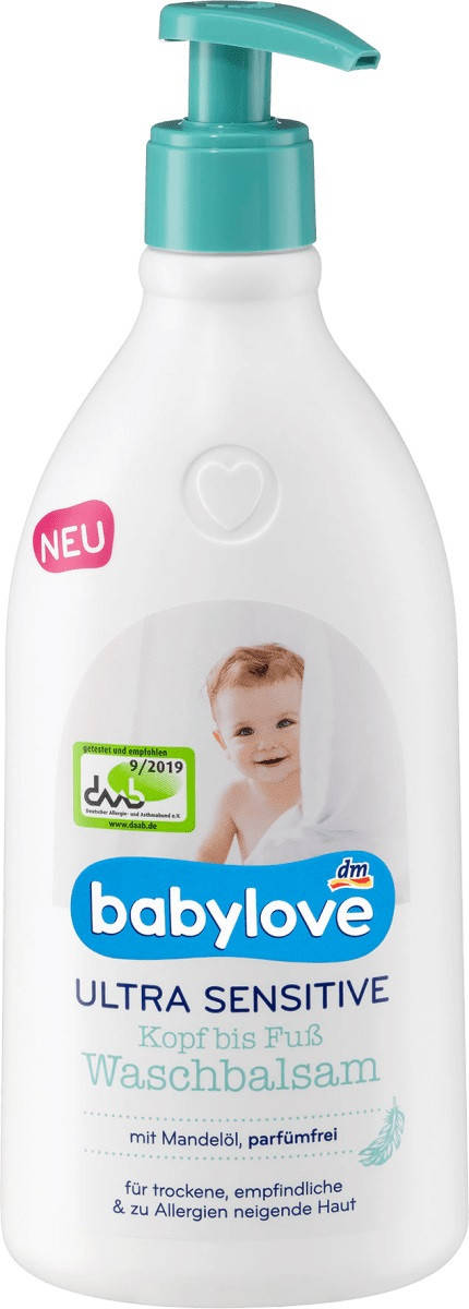 Babylove Ultra Sensitive Kopf bis Fuß Waschbalsam бальзам для купания для сухой, чувствительной к 500 мл
Babylove Ultra Sensitive Kopf bis Fuß Waschbalsam бальзам для купания для сухой, чувствительной к 500 мл