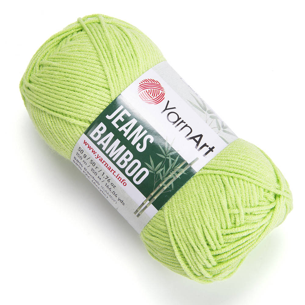 Yarnart Jeans Bamboo (ЯрнАрт Джинс Бамбук) № 136 салатовый (Пряжа бамбук, нитки для вязания)
Yarnart Jeans Bamboo (ЯрнАрт Джинс Бамбук) № 136 салатовый (Пряжа бамбук, нитки для вязания)