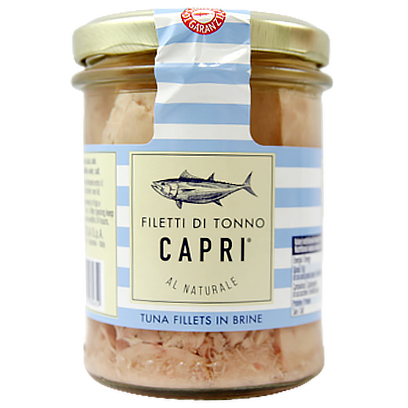 Філе тунця шматочками Капрі у власному соці Capri al naturale 135g/190g 12шт/ящ (Код : 00-00006377)
Філе тунця шматочками Капрі у власному соці Capri al naturale 135g/190g 12шт/ящ (Код : 00-00006377)