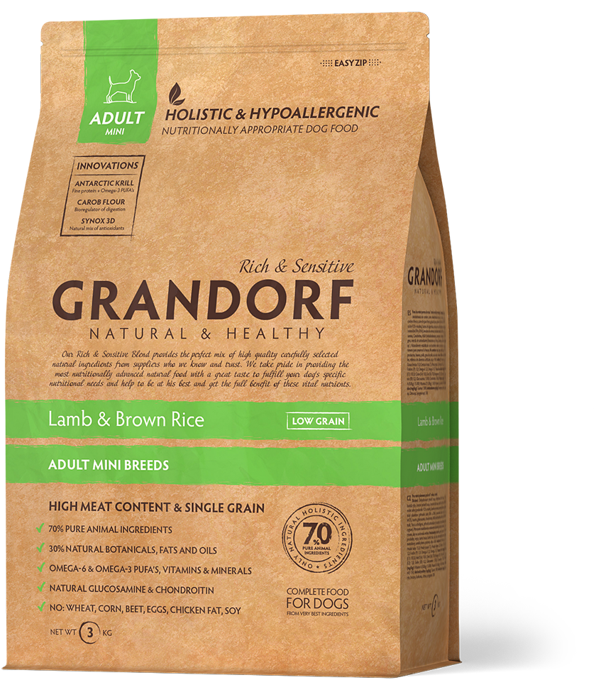 Grandorf (Грандорф) Sensitive Care Holistic Lamb & Brown Rice Mini корм для мини пород ягненок с рисом, 3 кг
Grandorf (Грандорф) Sensitive Care Holistic Lamb & Brown Rice Mini корм для мини пород ягненок с рисом, 3 кг