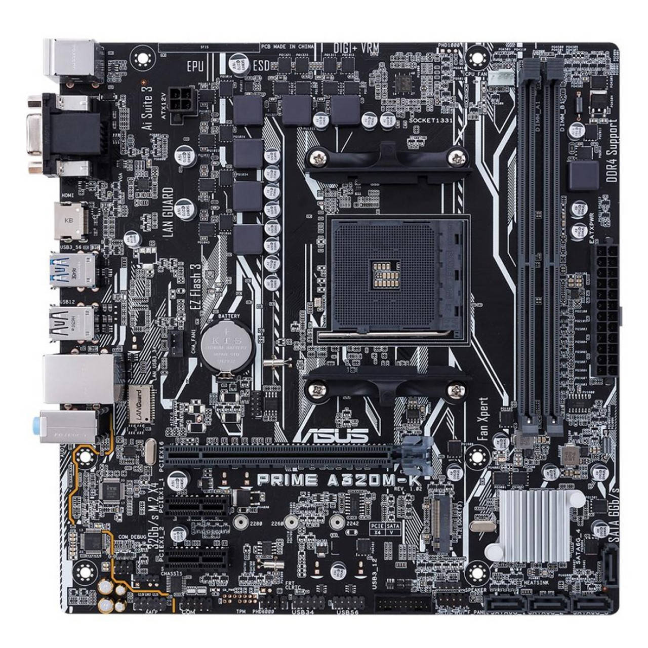 Материнская плата Asus PRIME A320M-K Socket AM4 5X Protection III M.2 DDR4 micro-ATX для ПК
Материнская плата Asus PRIME A320M-K Socket AM4 5X Protection III M.2 DDR4 micro-ATX для ПК