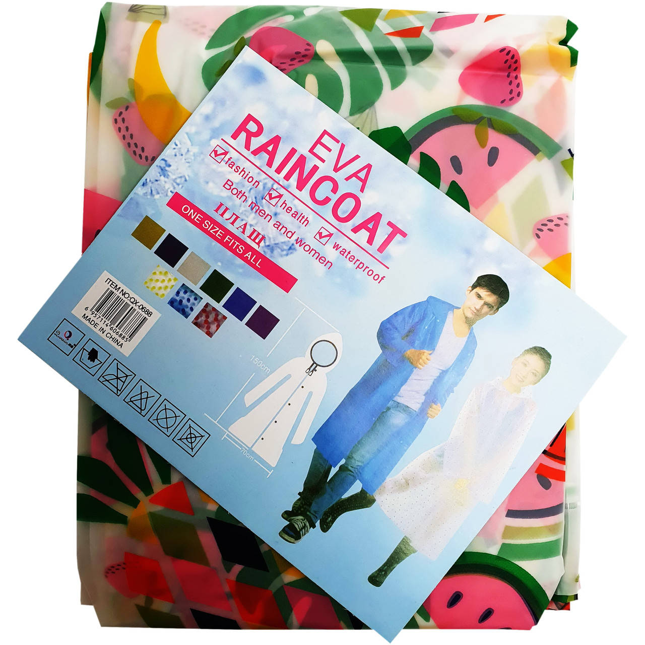 Дождевик на кнопке с печатью рисунка (арбузы) (100)
Дождевик на кнопке с печатью рисунка (арбузы) (100)