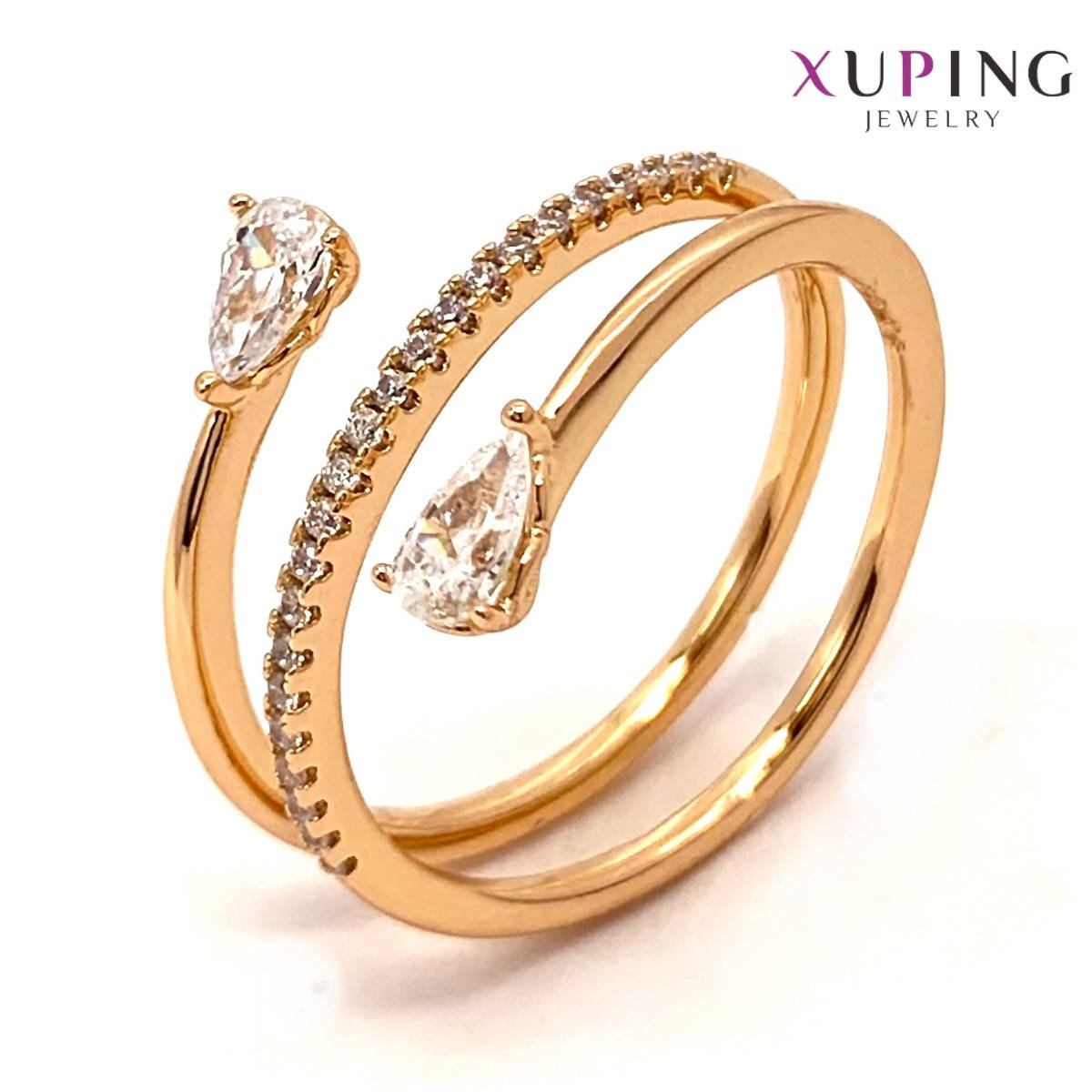 Кольцо Xuping, белые фианиты (куб. цирконий), ширина 14 мм, вес 3 г, позолота 18K, ХР01395 (19)
Кольцо Xuping, белые фианиты (куб. цирконий), ширина 14 мм, вес 3 г, позолота 18K, ХР01395 (19)