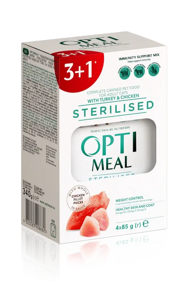 Консервированный корм Optimeal Набор "Adult Cats Sterilised Turkey & Chicken Влажный корм для стерилизованных
Консервированный корм Optimeal Набор "Adult Cats Sterilised Turkey & Chicken Влажный корм для стерилизованных