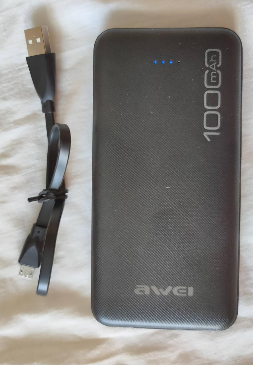 Power Bank Awei 10000 mAh 2*USB 5V 2,1A, 1A Fast charging, кабель USB - micro USB, универсальный аккумулятор
Power Bank Awei 10000 mAh 2*USB 5V 2,1A, 1A Fast charging, кабель USB - micro USB, универсальный аккумулятор
