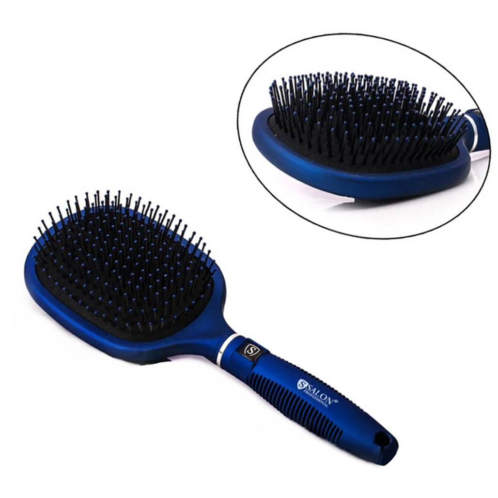 Щетка для волос массажная широкая большая пластиковая Salon Professional SP-B9563, Синий
Щетка для волос массажная широкая большая пластиковая Salon Professional SP-B9563, Синий
