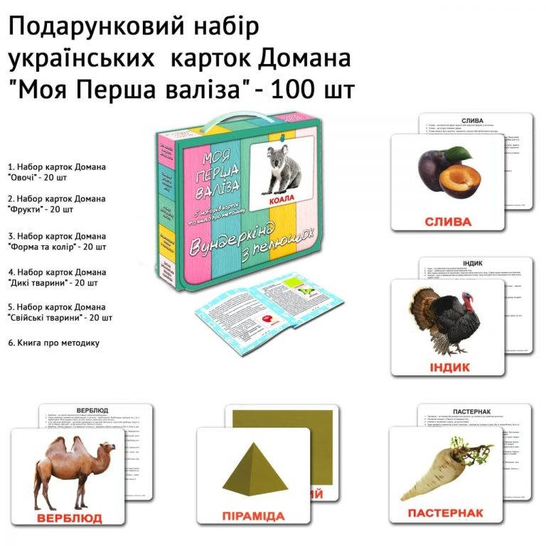 Подарочный набор "Моя перша валіза"125316 (Овочі, фрукти, дикі, свійські тварини, форма та колір, книга),
Подарочный набор "Моя перша валіза"125316 (Овочі, фрукти, дикі, свійські тварини, форма та колір, книга),