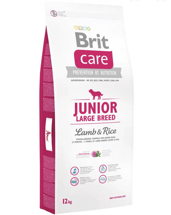 Сухой корм для щенков и молодых собак крупных пород Brit Care Junior Large Breed Lamb & Rice 12кг
Сухой корм для щенков и молодых собак крупных пород Brit Care Junior Large Breed Lamb & Rice 12кг