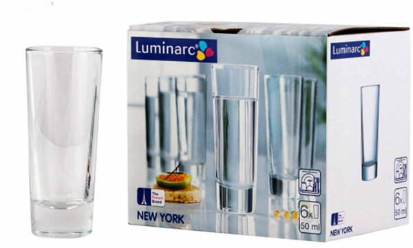 Стопка стеклянная NewYork 50мл(набор-6шт)высокая (Н5018) LUMINARC
Стопка стеклянная NewYork 50мл(набор-6шт)высокая (Н5018) LUMINARC