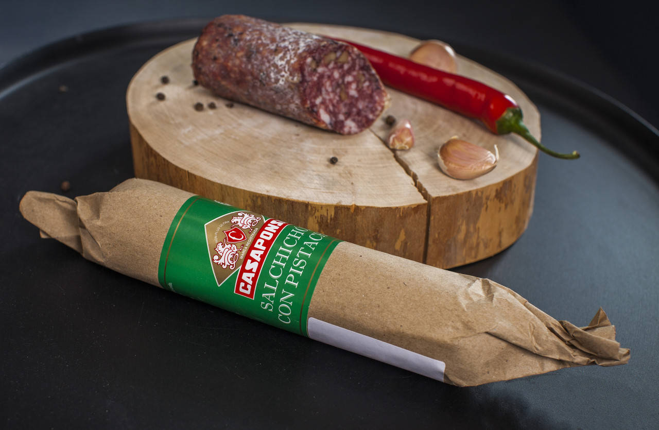Испанская салями с фисташкой Casaponsa "Salchichon con Pistachio". 300 гр. Испания
Испанская салями с фисташкой Casaponsa "Salchichon con Pistachio". 300 гр. Испания