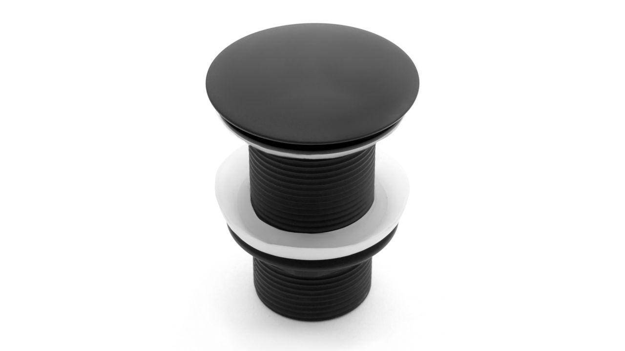 Черный донный клапан клик-клак, без перелива 
Черный донный клапан клик-клак, без перелива