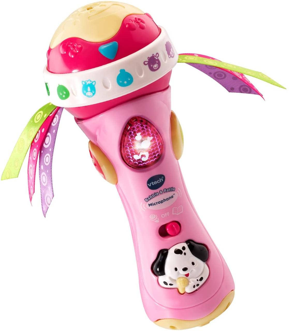 Музыкальный микрофон-погремушка розовый VTech Baby Babble and Rattle Microphone 80-185450
Музыкальный микрофон-погремушка розовый VTech Baby Babble and Rattle Microphone 80-185450