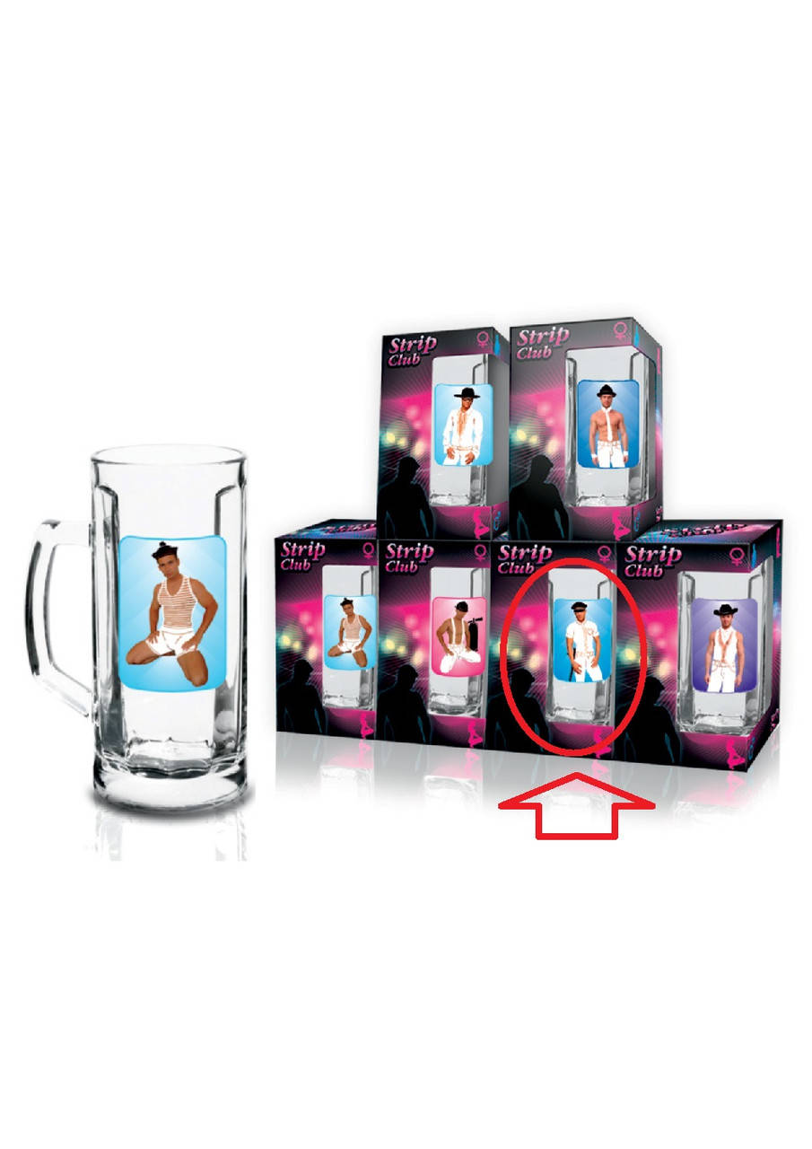 Кухоль для пива - 0,5 l Strip Club (роздягається від холоду)