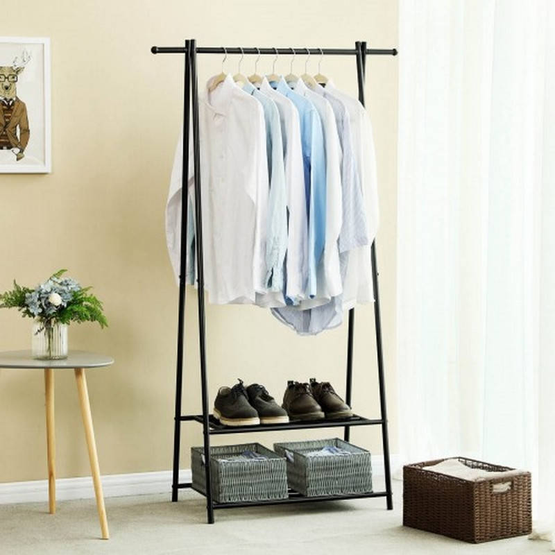 Передвижная напольная вешалка Clothes Horse для одежды THE NEW COAT RACK 2 полочки 158х55х42 см (Живые фото), Черный
Передвижная напольная вешалка Clothes Horse для одежды THE NEW COAT RACK 2 полочки 158х55х42 см (Живые фото), Черный