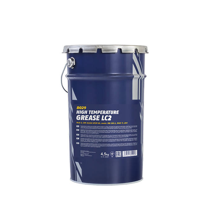 Уникальная противозадирная термостойкая пластичная смазка Mannol LC-2 High Temperature Grease 4.5кг
Уникальная противозадирная термостойкая пластичная смазка Mannol LC-2 High Temperature Grease 4.5кг