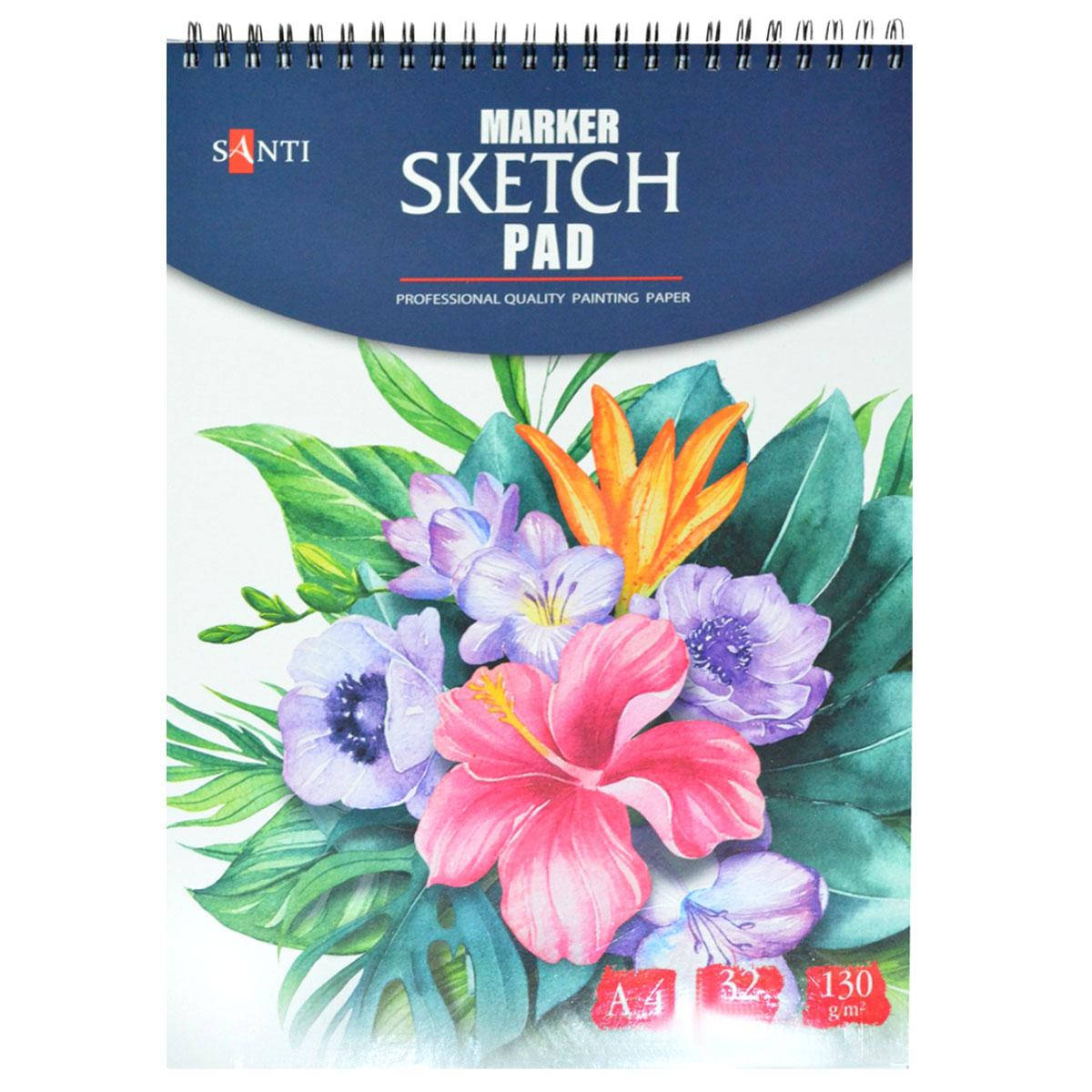 Альбом для маркеров А4 (21х29,7 см), 32 листов, 130 г/м.кв., Marker sketch pad Santi 742612
Альбом для маркеров А4 (21х29,7 см), 32 листов, 130 г/м.кв., Marker sketch pad Santi 742612