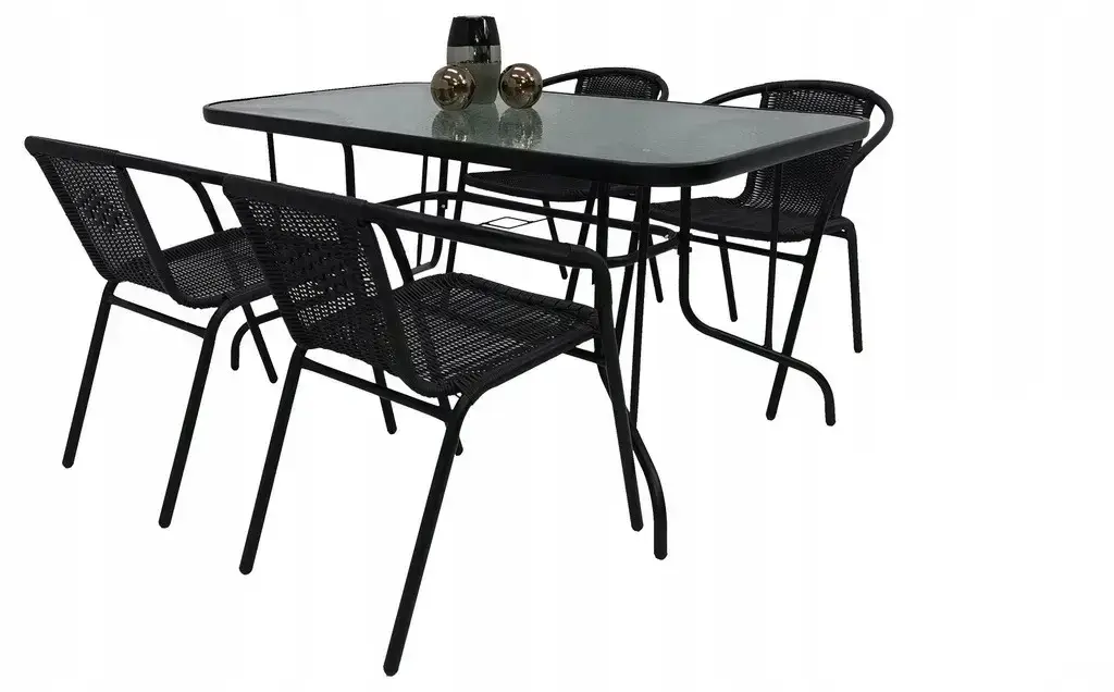 Комплект садовой мебели Kontrast Garden BlACK-4 на дачу со столом и четырьмя стульями для сада для кафе дома
Комплект садовой мебели Kontrast Garden BlACK-4 на дачу со столом и четырьмя стульями для сада для кафе дома