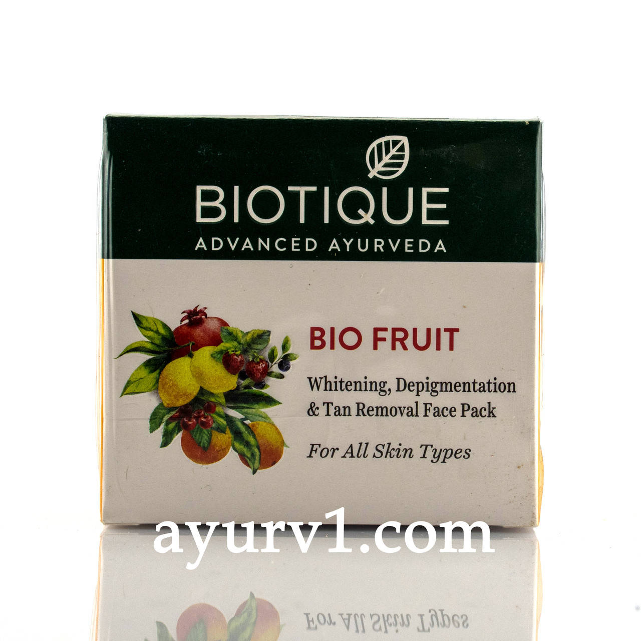 Био Фрукты- Отбеливающая, антипигментная маска для лица/ Bio Fruit Face Pack, Biotique / 75 гр.
Био Фрукты- Отбеливающая, антипигментная маска для лица/ Bio Fruit Face Pack, Biotique / 75 гр.