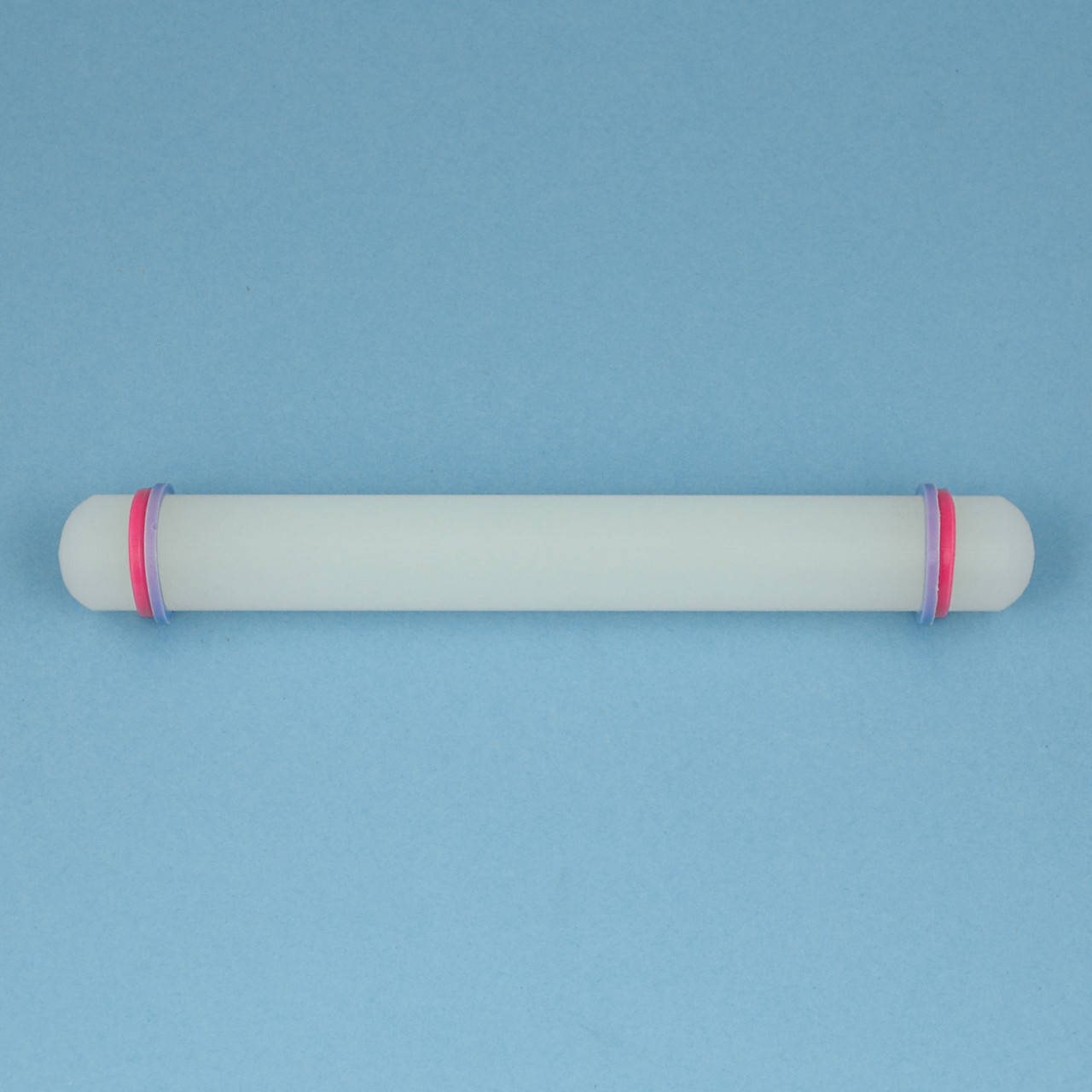 Силиконовая скалка гладкая с ограничителями 22 см
Силиконовая скалка гладкая с ограничителями 22 см