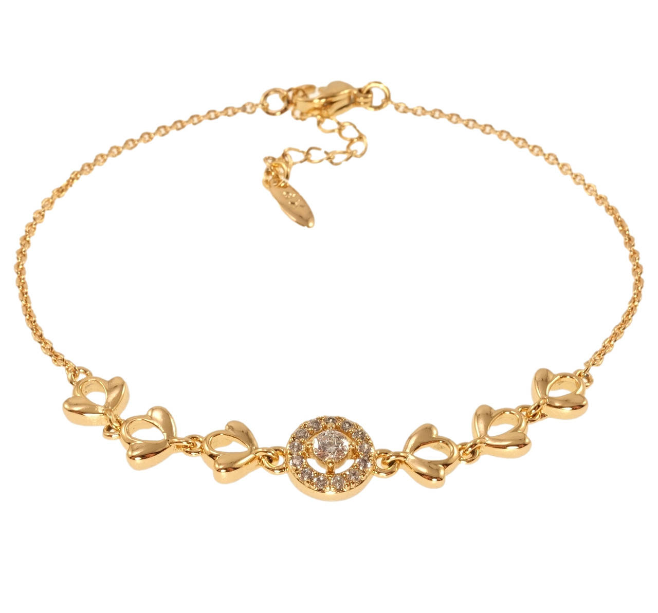 Браслет Xuping Позолота 18K "Якорное плетение с декоративными вставками" длина с доп.цепочкой 18-21см х 1мм
Браслет Xuping Позолота 18K "Якорное плетение с декоративными вставками" длина с доп.цепочкой 18-21см х 1мм
