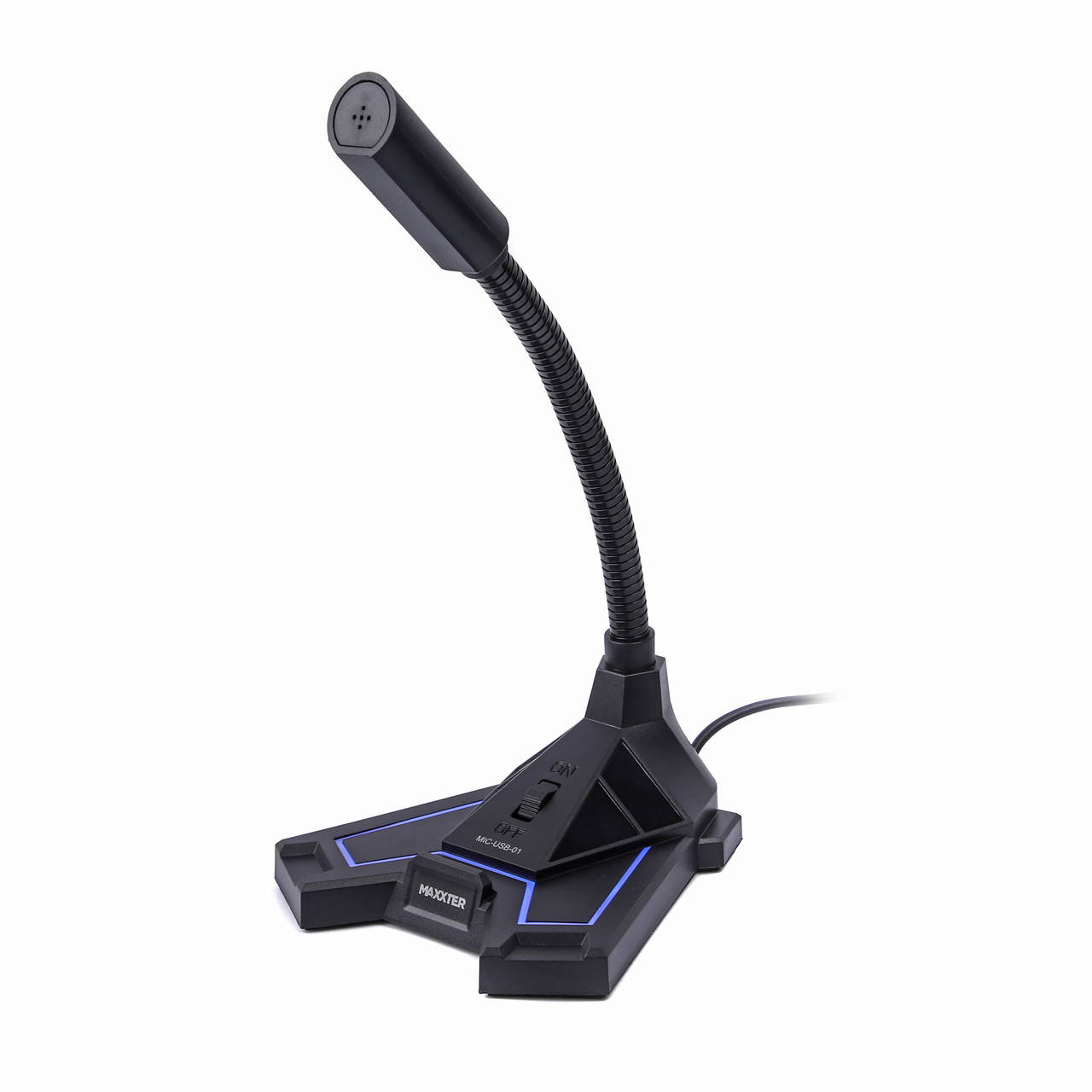 Микрофон настольный игровой (для стримов) USB, игровой, синяя подсветка, черный цвет, Maxxter Ghost Sound
Микрофон настольный игровой (для стримов) USB, игровой, синяя подсветка, черный цвет, Maxxter Ghost Sound