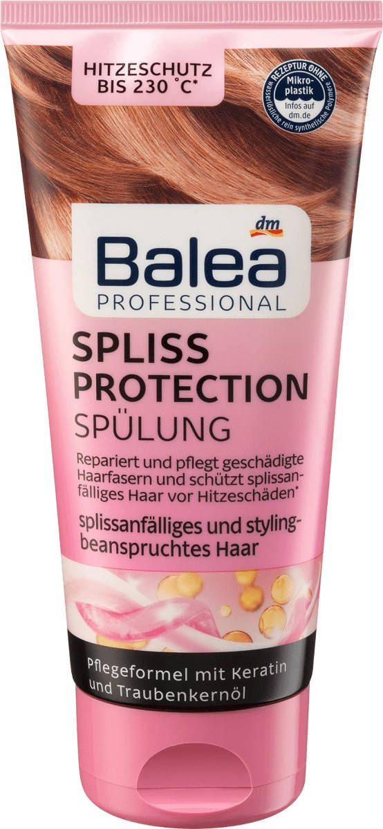 Balea Professional Spülung Spliss Protection Бальзам для волос с термозащитой и от сечения кончиков 200 мл
Balea Professional Spülung Spliss Protection Бальзам для волос с термозащитой и от сечения кончиков 200 мл