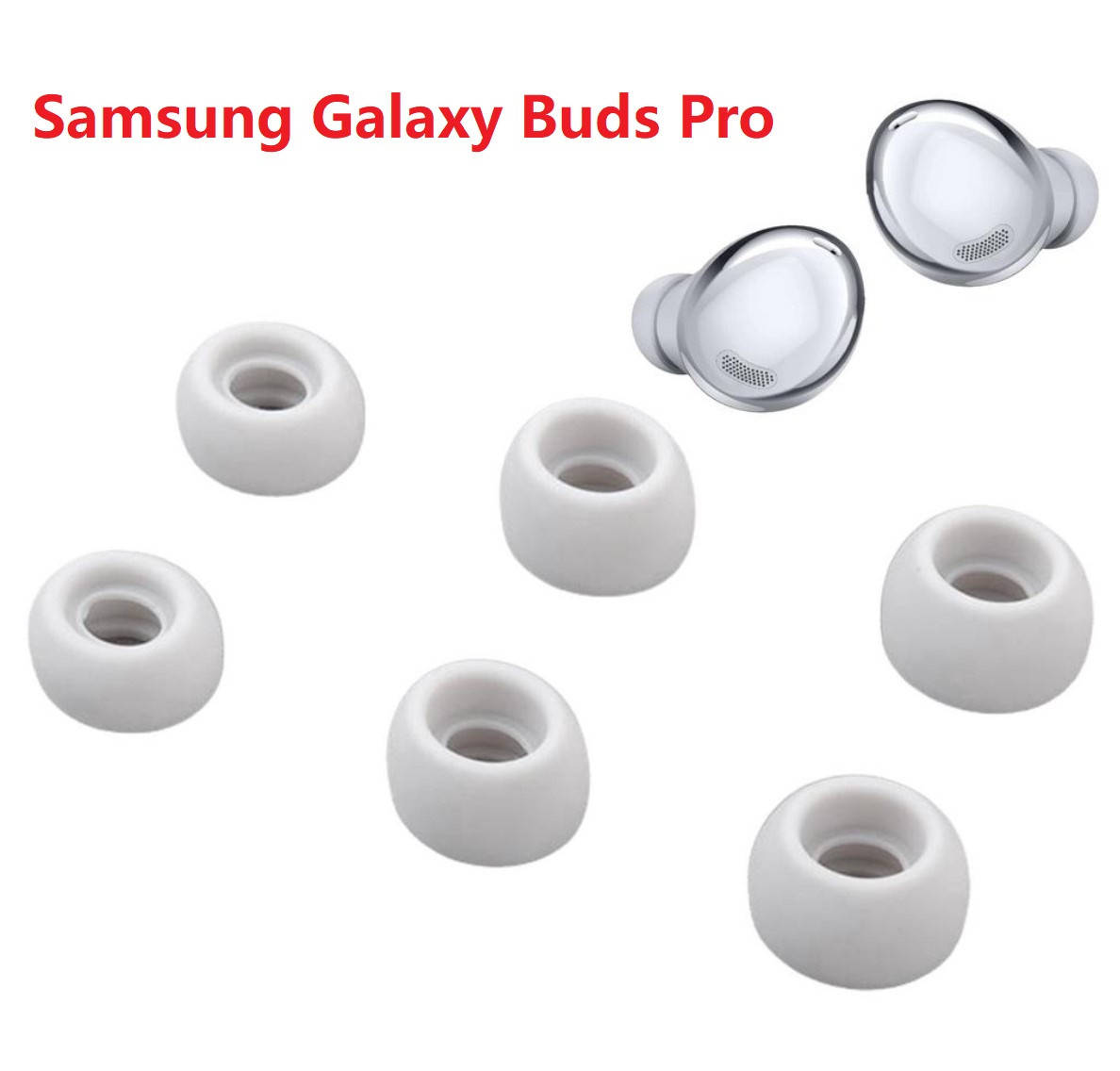 Силиконовые вакуумные амбушюры Samsung Galaxy Buds Pro SM-R190 Комплект Цвет Белый White
Силиконовые вакуумные амбушюры Samsung Galaxy Buds Pro SM-R190 Комплект Цвет Белый White