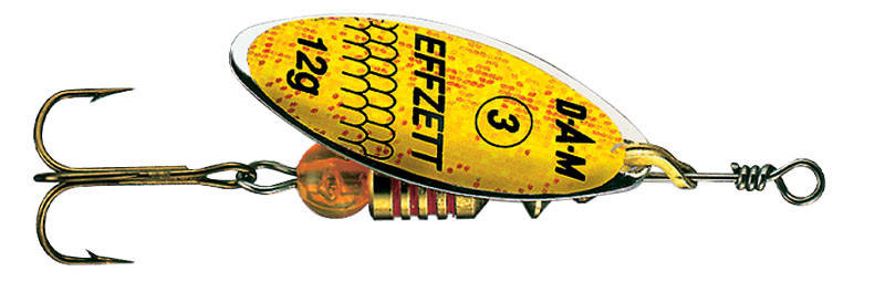 Блесна-вертушка DAM Effzett Predator 7гр (yellow/glitter), Желтый