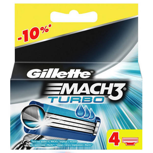 Gillette Mach3 Turbo 4 шт. в упаковке, сменные кассеты для бритья, оригинал
Gillette Mach3 Turbo 4 шт. в упаковке, сменные кассеты для бритья, оригинал