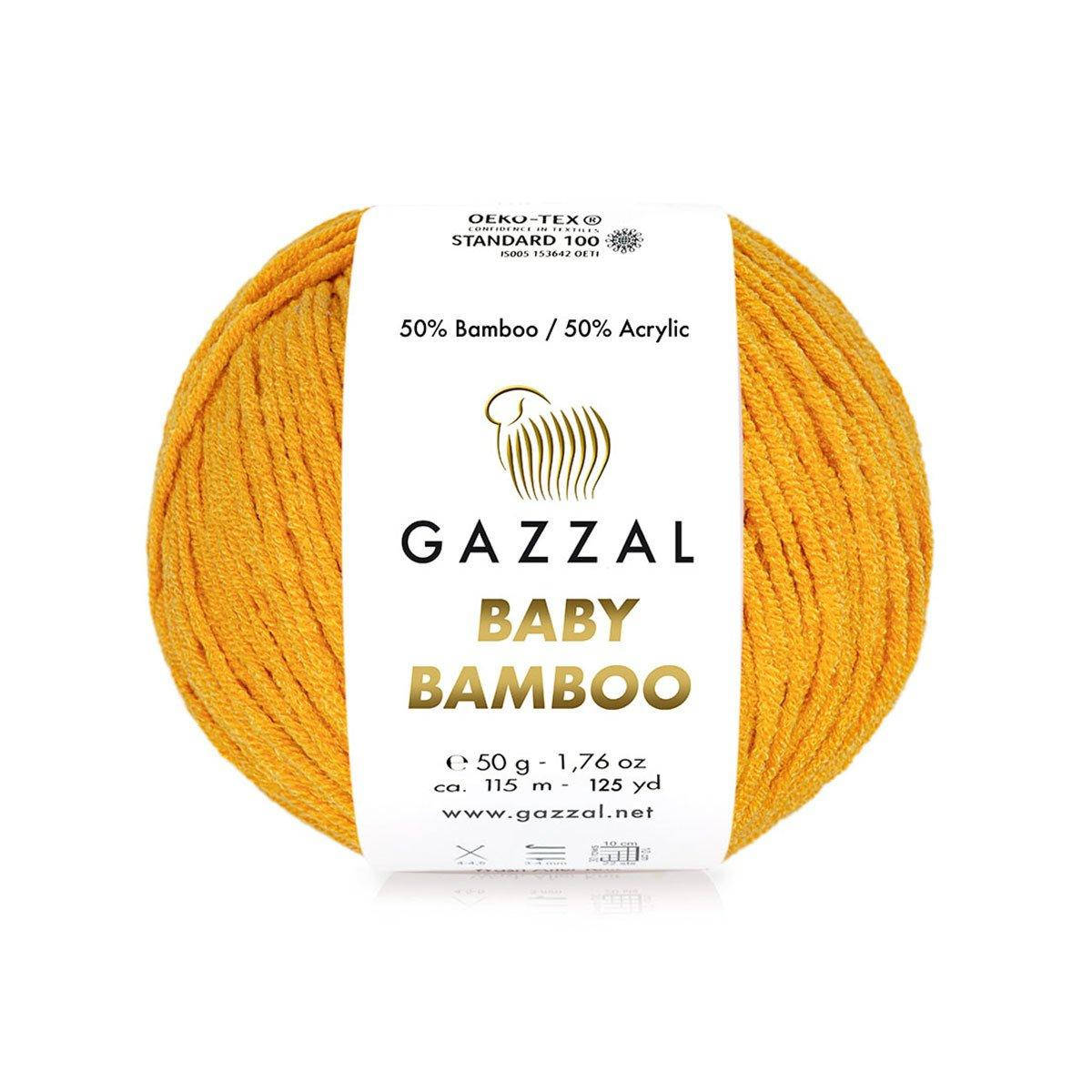 Gazzal Baby Bamboo (Газзал Беби Бамбу) № 95205 желтый (Пряжа бамбук, нитки для вязания)
Gazzal Baby Bamboo (Газзал Беби Бамбу) № 95205 желтый (Пряжа бамбук, нитки для вязания)