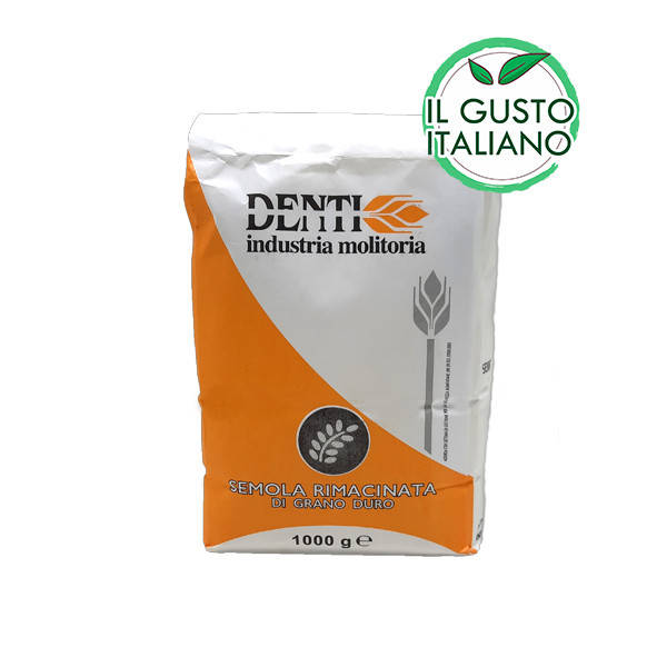 DENTI industria Molitoria SEMOLA Rimachinata (1kg)- Мука из твердых сортов пшеницы (1кг)
DENTI industria Molitoria SEMOLA Rimachinata (1kg)- Мука из твердых сортов пшеницы (1кг)