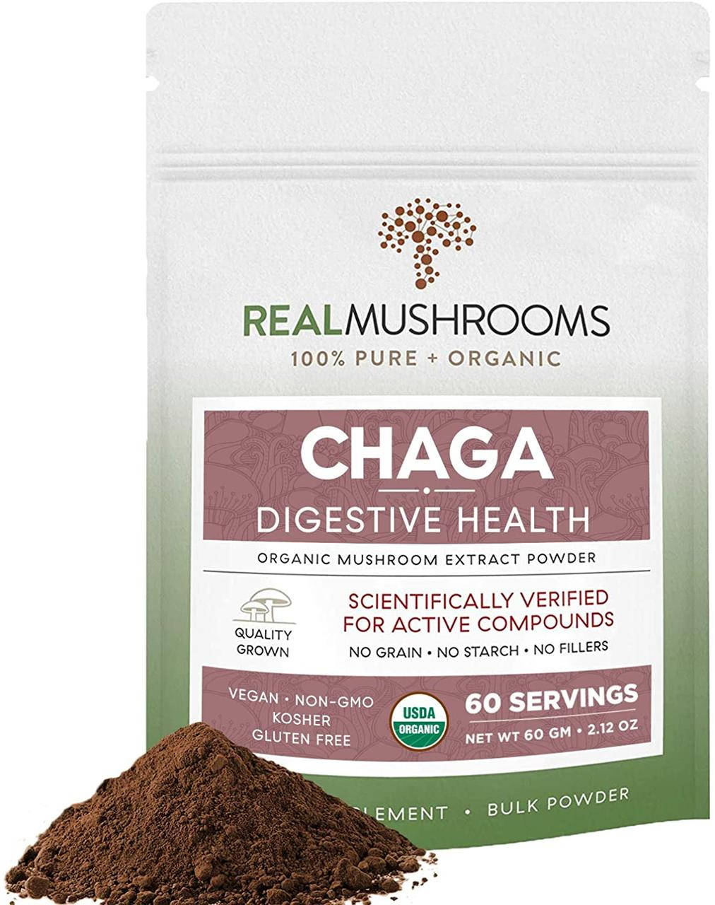Real Mushrooms Chaga / Грибы с экстрактом чаги для поддержки иммунитета и пищеварения порошок 60 гр.
Real Mushrooms Chaga / Грибы с экстрактом чаги для поддержки иммунитета и пищеварения порошок 60 гр.