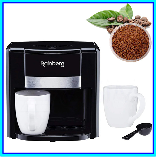 Кофеварка капельная Rainberg RB-613 с двумя керамическими чашками, кофеварка капельная для молотого кофе
Кофеварка капельная Rainberg RB-613 с двумя керамическими чашками, кофеварка капельная для молотого кофе