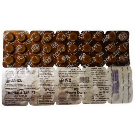 Трифала Занду очищение и омоложение (Zandu Triphala) 30 таблеток
Трифала Занду очищение и омоложение (Zandu Triphala) 30 таблеток