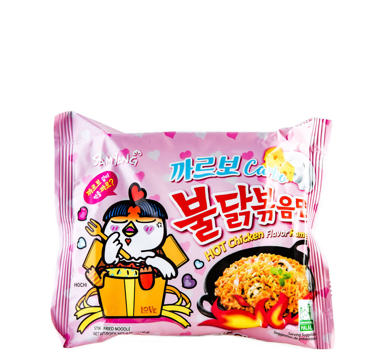 Лапша Рамен быстрого приготовления острая со вкусом курицы и соуса карбонара SamYang 130 г
Лапша Рамен быстрого приготовления острая со вкусом курицы и соуса карбонара SamYang 130 г