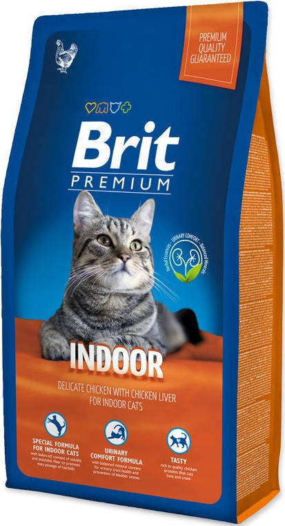 Brit Premium Indoor Сухой корм для домашних кошек, нежная курица с куриной печенью 1.5 кг
Brit Premium Indoor Сухой корм для домашних кошек, нежная курица с куриной печенью 1.5 кг