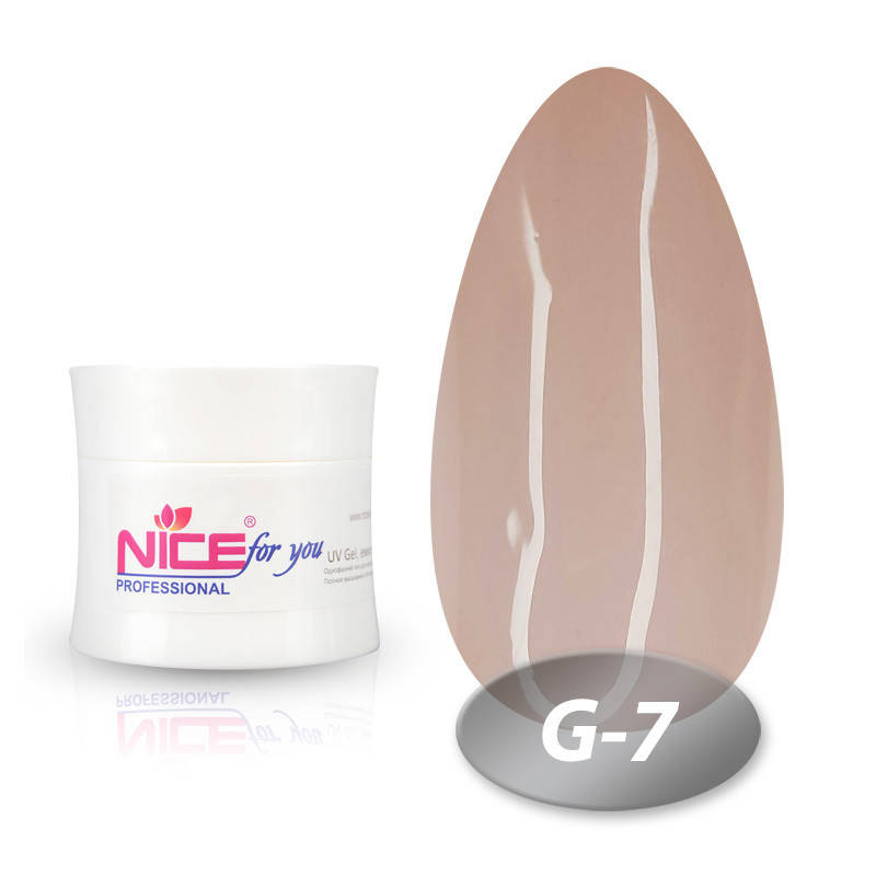 Гель Nice for you камуфлирующий G-7 беж 15 г., Бежевый 
Гель Nice for you камуфлирующий G-7 беж 15 г., Бежевый