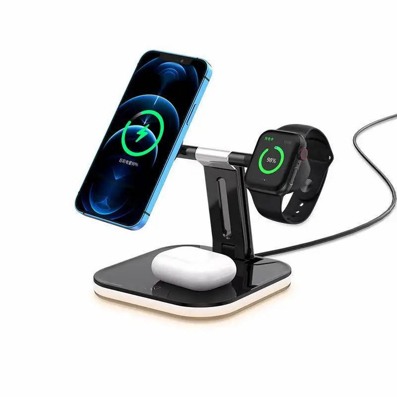 Беспроводная зарядка док-станция 3 в 1 MagSafe Wireless Charger Station Dock 25W для телефона iPhone черная, Черный
Беспроводная зарядка док-станция 3 в 1 MagSafe Wireless Charger Station Dock 25W для телефона iPhone черная, Черный