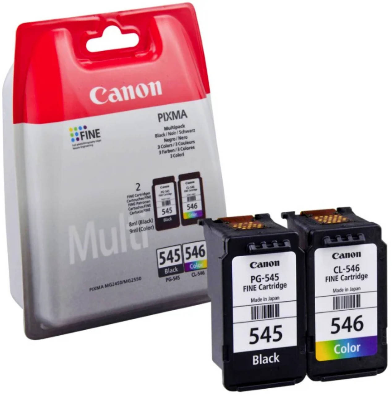 Картридж Canon PG-545 + CL-546 Multipack (набір чорний і кольоровий) оригінальні, комплект (8287B005)
Картридж Canon PG-545 + CL-546 Multipack (набір чорний і кольоровий) оригінальні, комплект (8287B005)