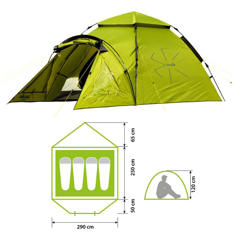 Палатка полуавтомат Norfin Hake 4 (NF-10406)
Палатка полуавтомат Norfin Hake 4 (NF-10406)