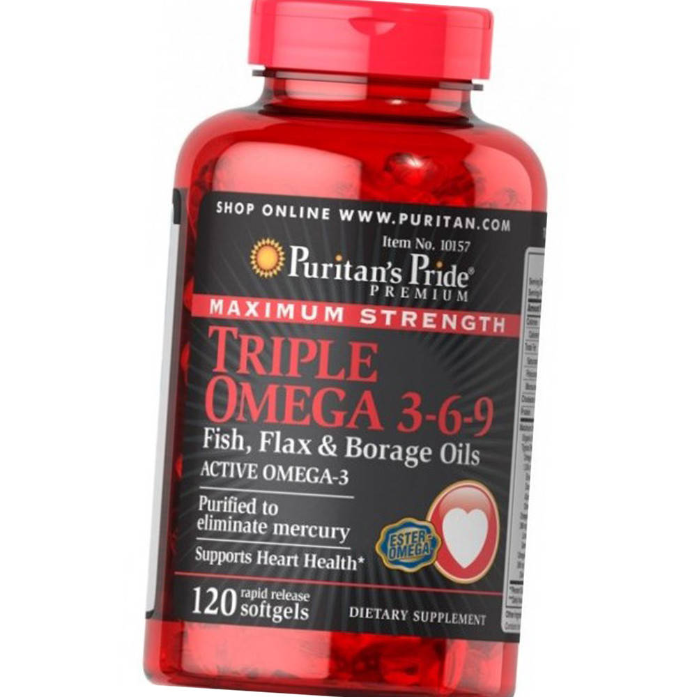Жирные кислоты Омега 3 -6-9 Puritan's Pride Omega 3-6-9 Triple maximum strength 120 капс
Жирные кислоты Омега 3 -6-9 Puritan's Pride Omega 3-6-9 Triple maximum strength 120 капс