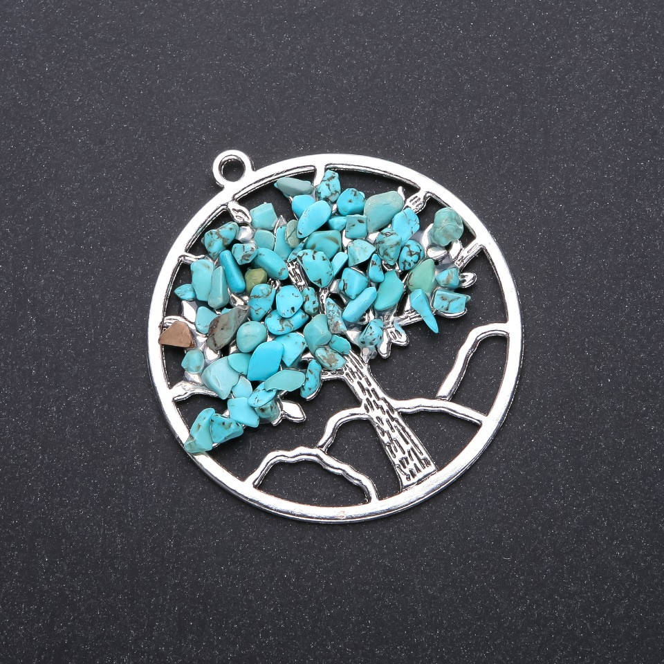 Кулон "Дерево счастья " Бирюза d-57мм 
Кулон "Дерево счастья " Бирюза d-57мм