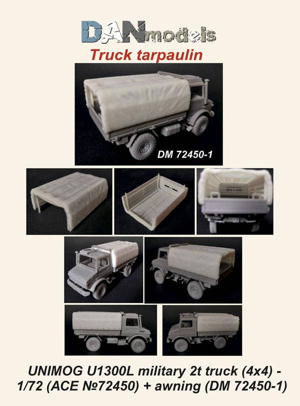 Тент на модель АСЕ Unimog U1300L 4x4 (2 тонный) + сборная модель АСЕ 72450. 1/72 DANMODELS DM72450-1
Тент на модель АСЕ Unimog U1300L 4x4 (2 тонный) + сборная модель АСЕ 72450. 1/72 DANMODELS DM72450-1