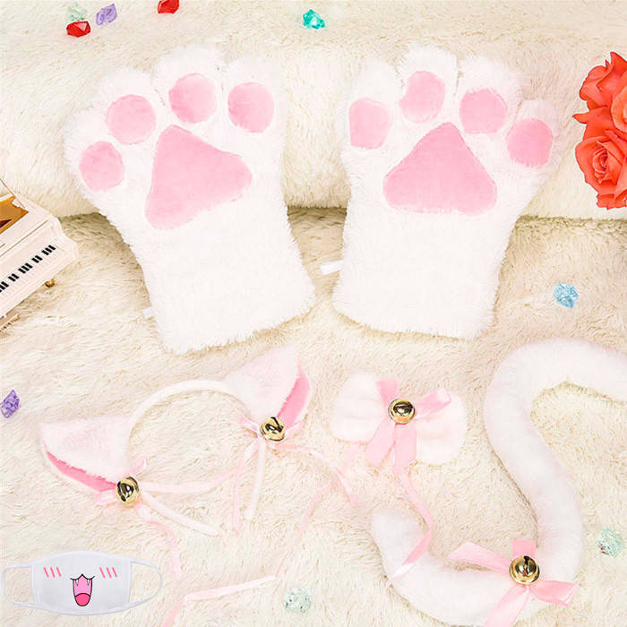 Набор Аниме Кошачьи Ушки, Хвост, Бант, Лапки - Цвет Белый (6965)
Набор Аниме Кошачьи Ушки, Хвост, Бант, Лапки - Цвет Белый (6965)