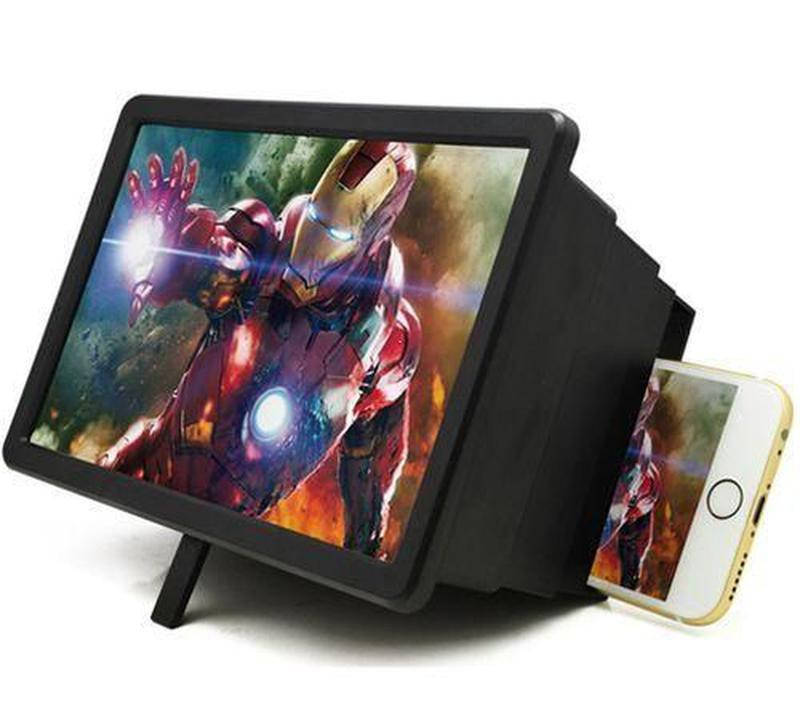 Увеличитель экрана 3D подставка для телефона Enlarged Screen Mobile Phone F2 193815, Черный