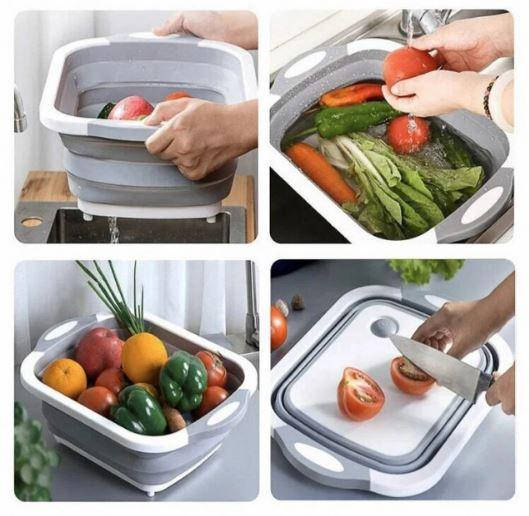 Многофункциональная складная разделочная доска миска 3 в 1 силиконовая, Белый
Многофункциональная складная разделочная доска миска 3 в 1 силиконовая, Белый