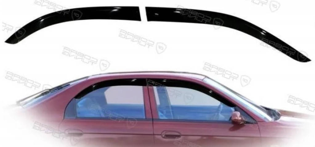 Дефлекторы окон (ветровики) Kia Shuma +Sephia sedan 1996-2001, VL - Cobra Tuning, K12796
Дефлекторы окон (ветровики) Kia Shuma +Sephia sedan 1996-2001, VL - Cobra Tuning, K12796